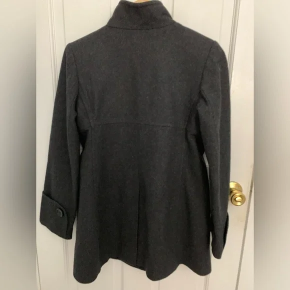 Michael Michael Kors Wool Blend Grey Button Pea Coat Size M - Picture 5 of 6